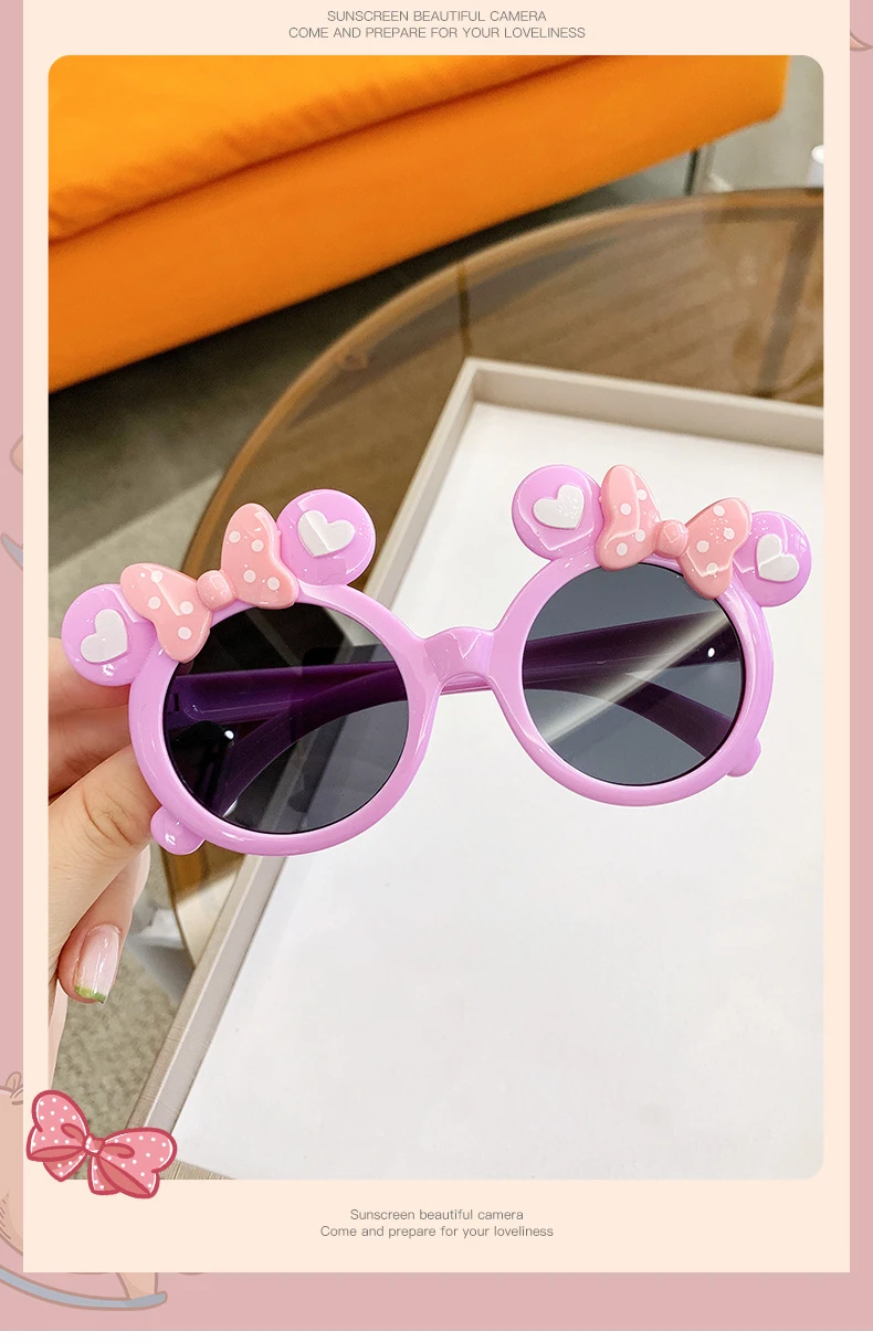 New Children Cute Cartoon UV400 Sunglasses Boys Girls Colors Outdoor Kids Sun Protection Sunglasses Baby Sport Shades Glasses