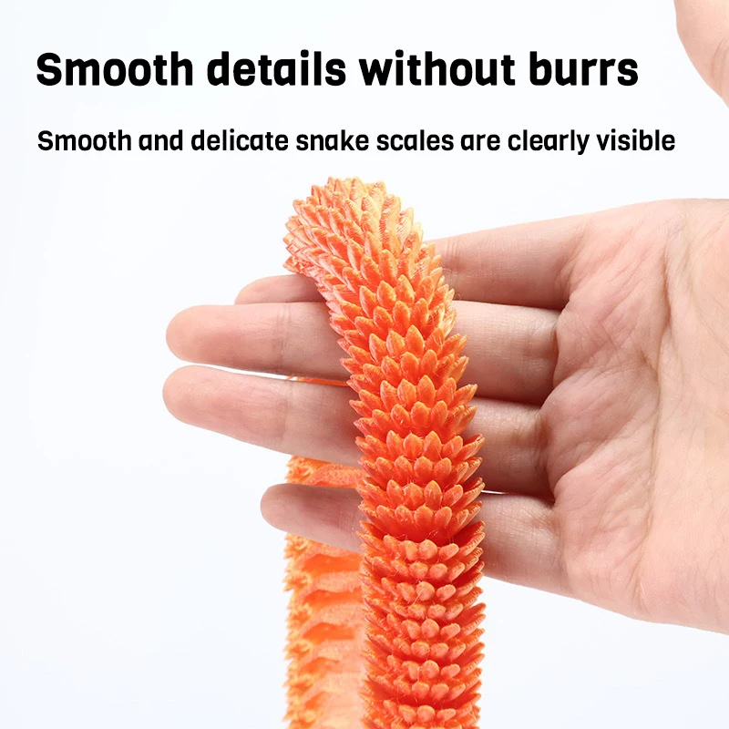 2026 New 3D Printed Snake Realistic Snake Statue Movable Joint Fidget Toys Simulation Snake Year Desk Ornament Animal Model Gift