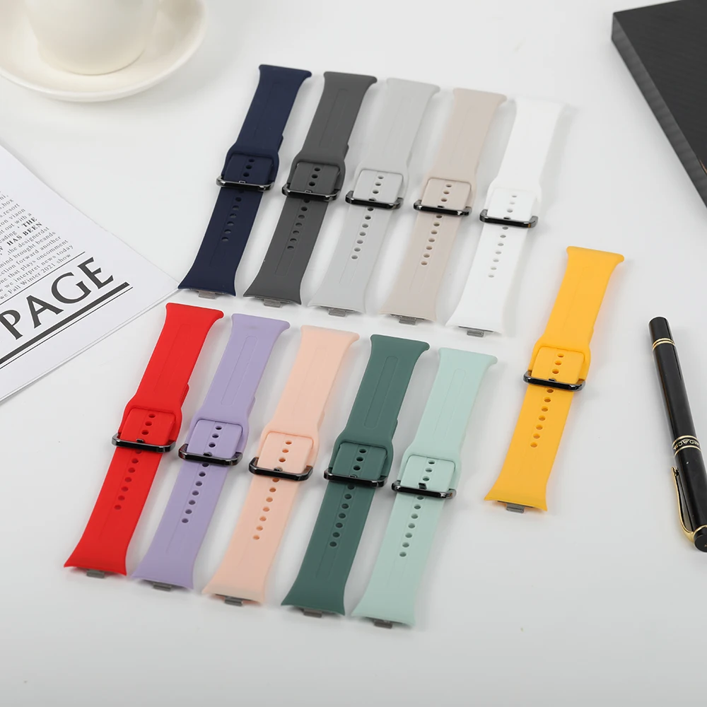 Original Silicone Strap For Redmi Watch 4 5 6/6 Active/Lite For Xiaomi Smart Band 10 Pro/8 Pro/9 Pro Bracelet Correa Accessories