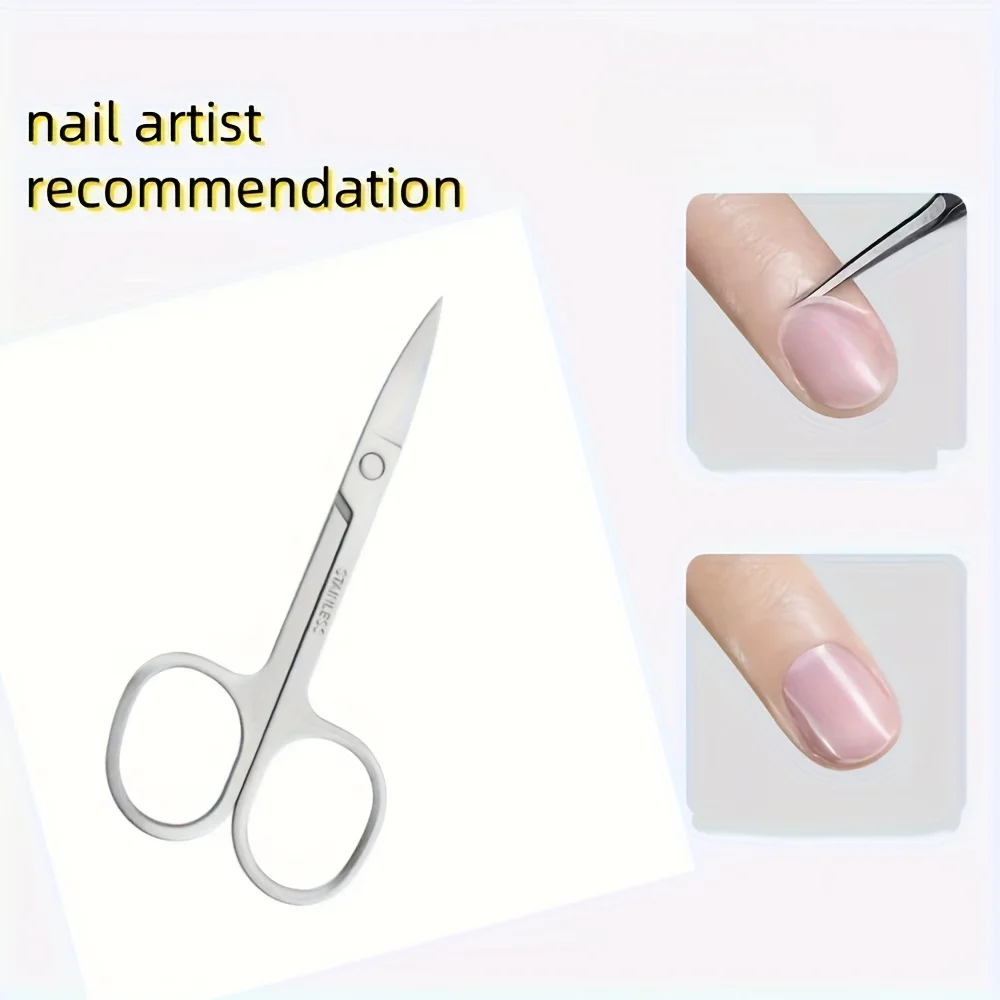 Professional Stainless Steel Eyebrow Scissors Sharp Blades for Precise Facial Hair Eyebrows Beard Nose Nail & Foot Manicure Tool