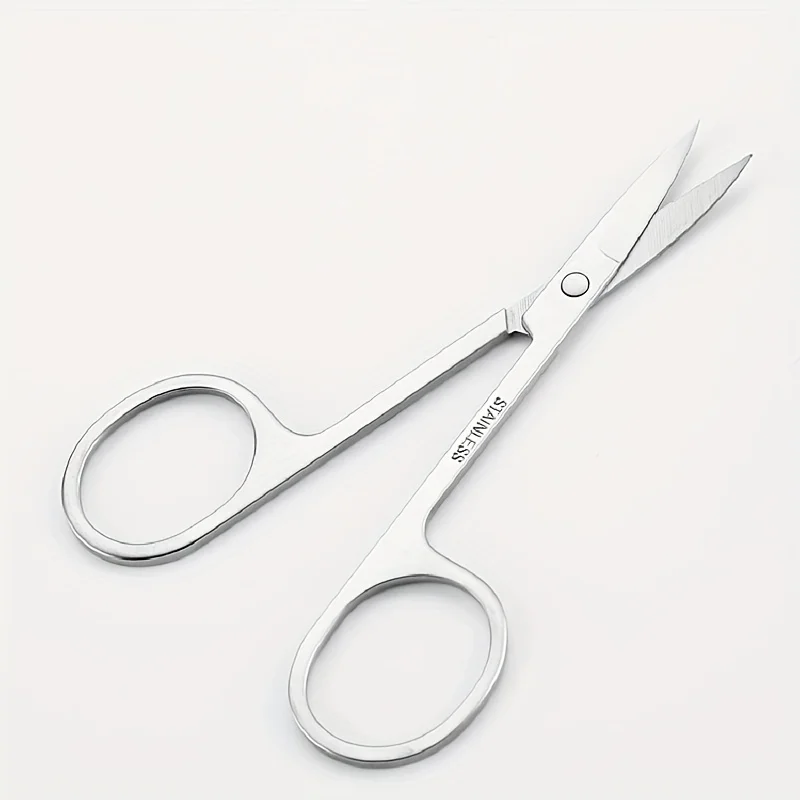 Professional Stainless Steel Eyebrow Scissors Sharp Blades for Precise Facial Hair Eyebrows Beard Nose Nail & Foot Manicure Tool