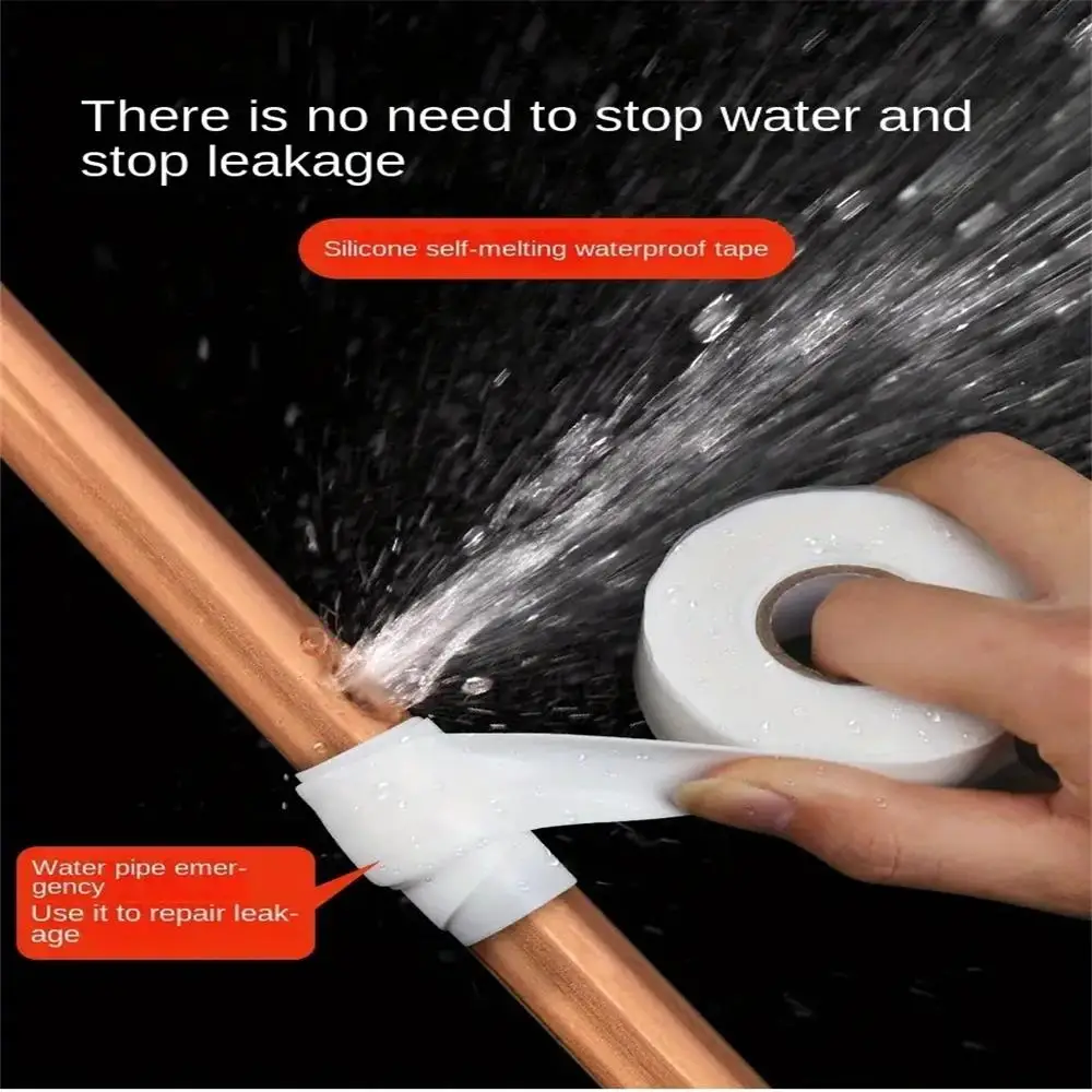 Multipurpose Waterproof Self Fusing Silicone Tape, for Pipe/Hose/Roof/Auto/Marine Leak Repair, High Temp Resistant, Strong Seal