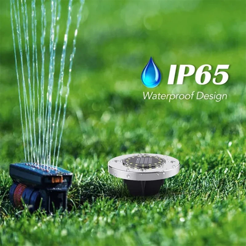 1/4/8Pcs Solar Lights Outdoor 8/20LEDs Disk Underground Lamp Spotlight Buried Solar Light for Home Garden Lawn Yard Decoration
