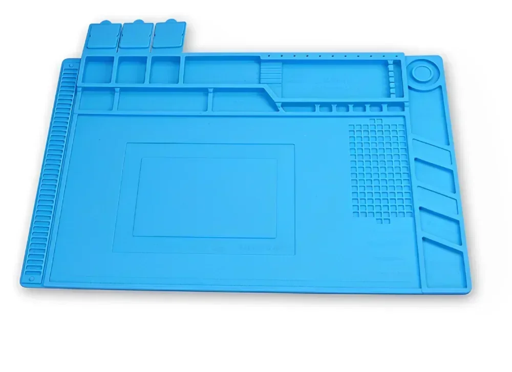 Magnetic Mat Silicone Repair Mat Circuit Board Soldering Pad Heat Resistant 932°F Anti-Static for ESD Iron Phone Repair