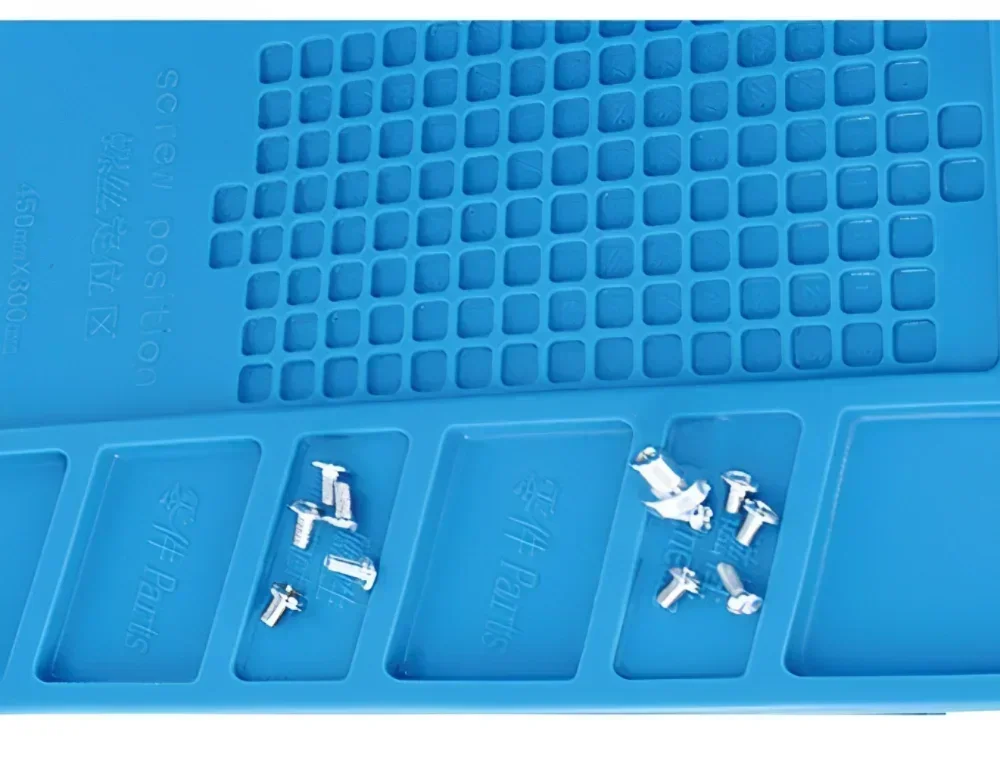 Magnetic Mat Silicone Repair Mat Circuit Board Soldering Pad Heat Resistant 932°F Anti-Static for ESD Iron Phone Repair