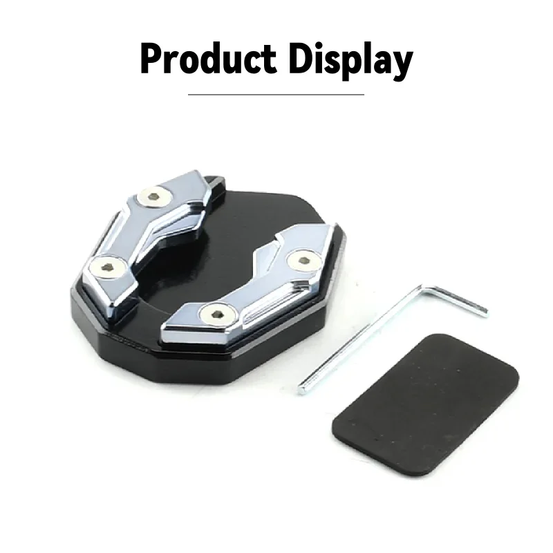Scooter Motorbike Accessories Extension Foot Pad Support Plate Aluminum Alloy Motorcycle Bike Kickstand Extender Foot Side Stand
