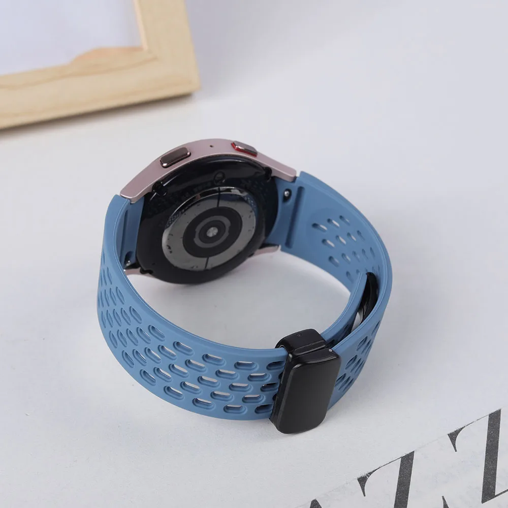 Silicone Strap for Samsung Galaxy Watch 7 6 5 4 40mm 44mm 5 Pro 45mm Magnetic Buckle Band 6 Classic 43mm 47mm No Gaps Bracelet