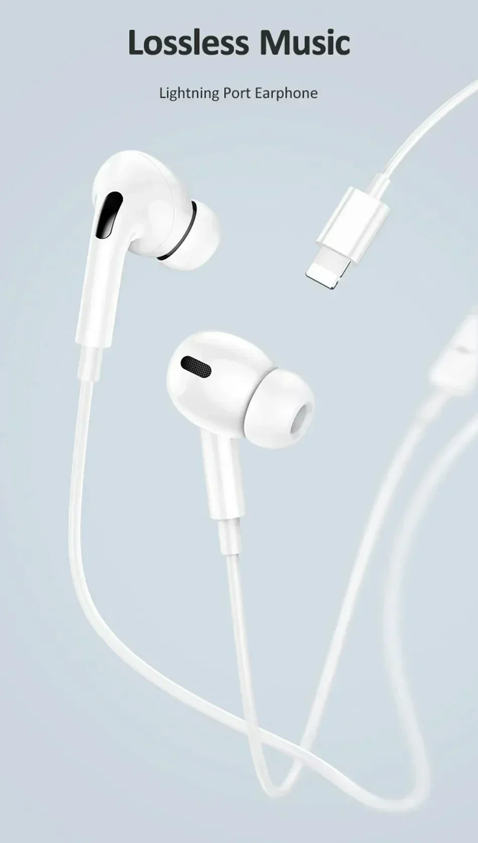 Original Earphones For Apple iPhone 14 Pro Max Lightning Headphones 13 12 11 Mini X XS XR SE 6 7 8 Plus Wired In-Ear Call Earbud