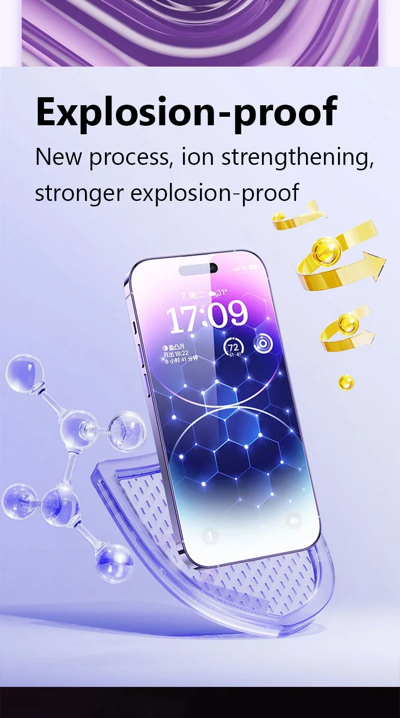 1-5PCS HD-Definition Tempered Glass for iPhone 17 14 13 12 11 16 15 Pro Max 12 13 X Xs Max XR Glass Screen Protector