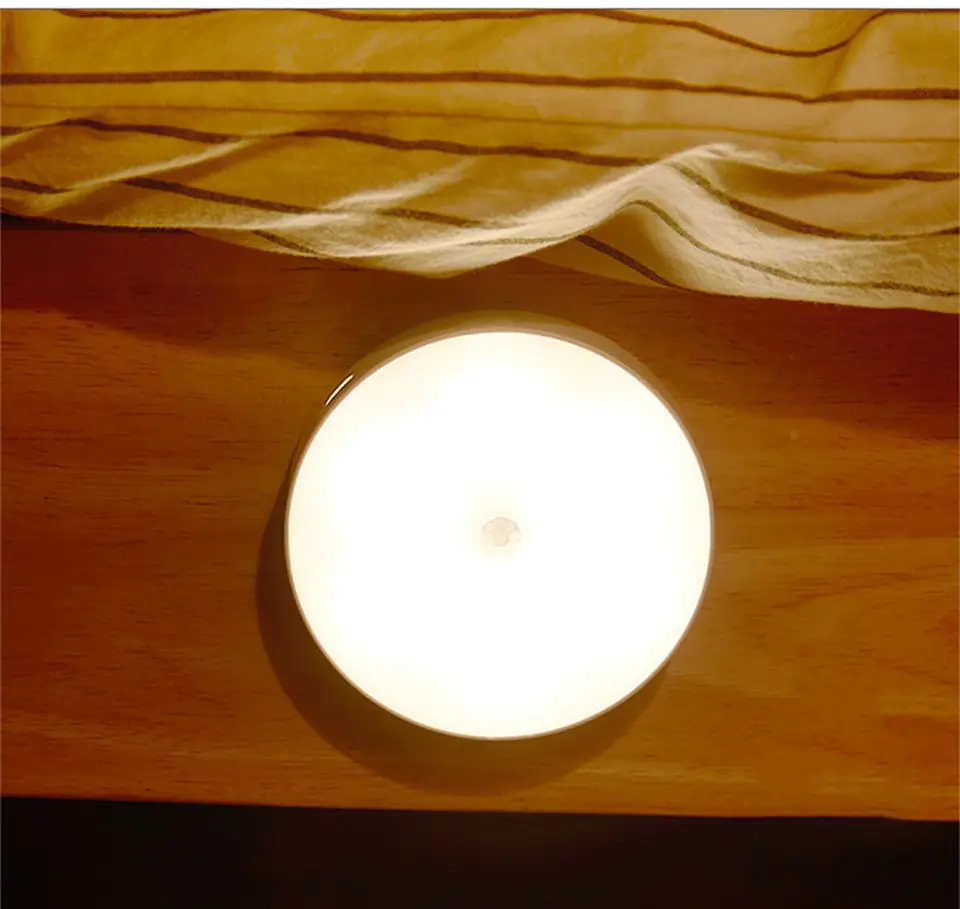 Motion Sensor Light USB Rechargeable Night Light LED Lamp for Kitchen Bedroom Stairs Hallway Cabinet Closet Wardrobe Nightlight