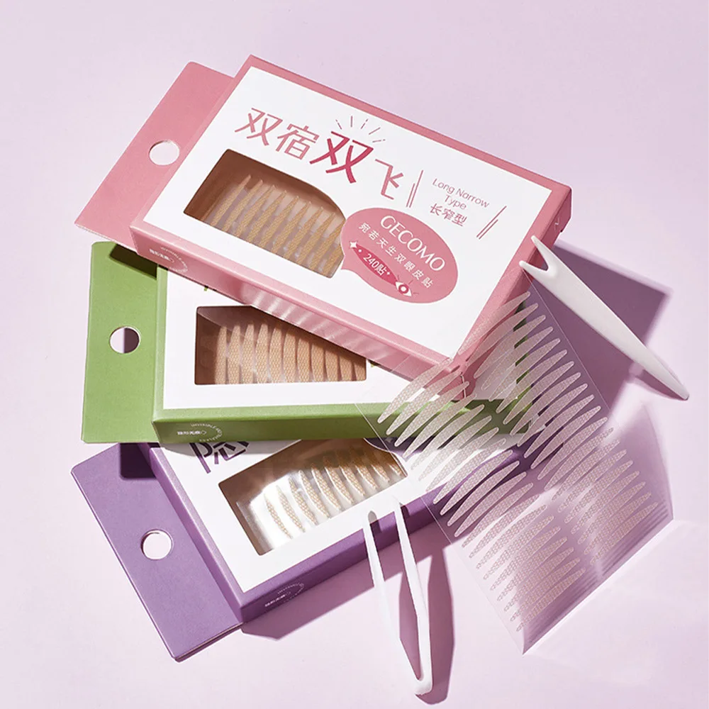 240 PCS Double Eyelid Stickers Natural Invisible And Long-lasting Shaping Big Eye Beauty Tapes For Single Eyelid Person