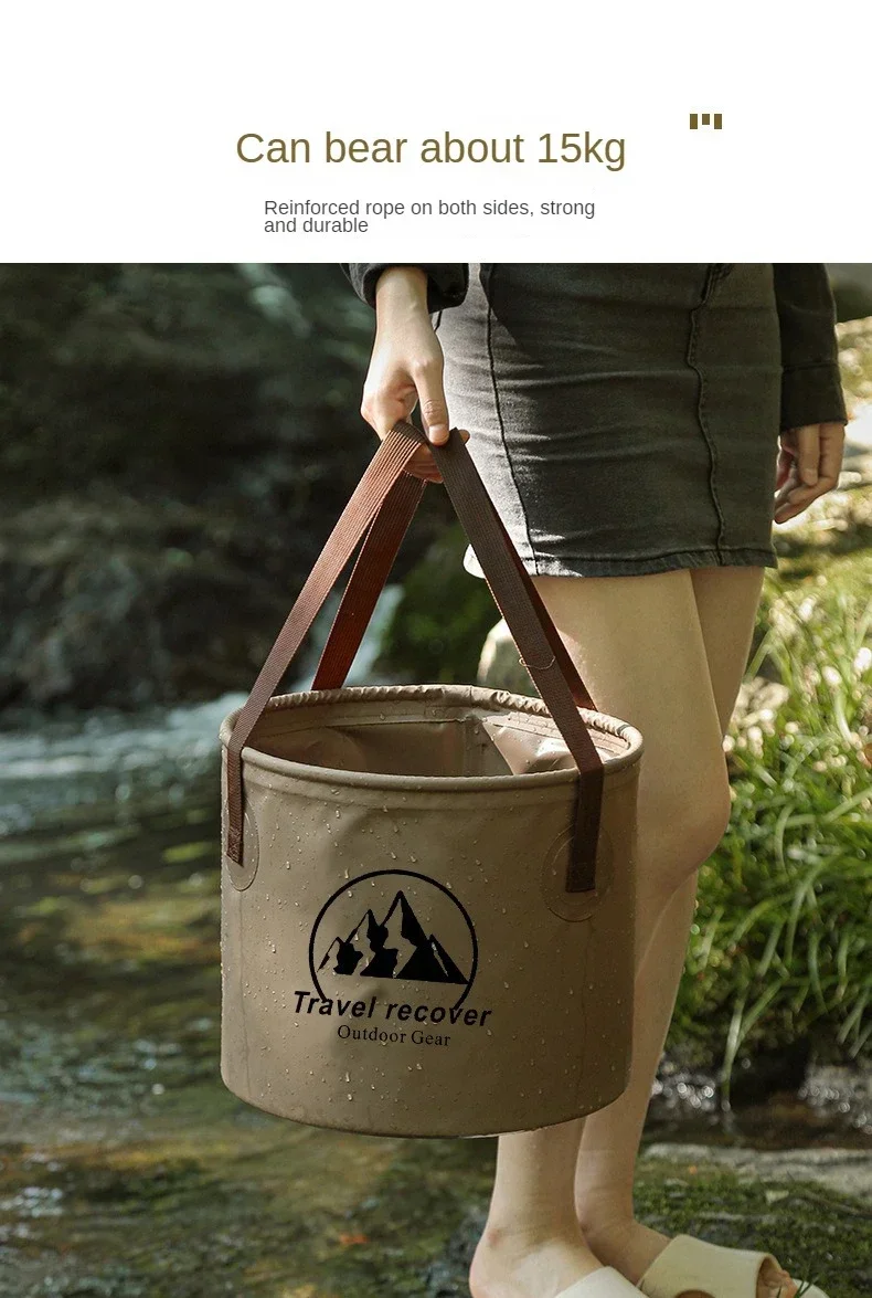 5L/10L/20L Car Folding Bucket Waterproof Foldable Sink Portable Travel Foldable Basin Camping Hiking Fishing Storage Bucket