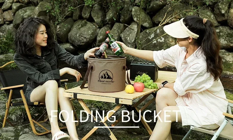 5L/10L/20L Car Folding Bucket Waterproof Foldable Sink Portable Travel Foldable Basin Camping Hiking Fishing Storage Bucket
