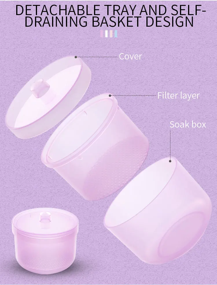 Nail Drill Bits Disinfection Box Double Layer Filtration Cleaning Box Manicure Storage Case Nail Brush Cleaning Container