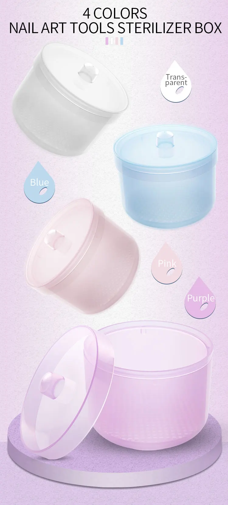 Nail Drill Bits Disinfection Box Double Layer Filtration Cleaning Box Manicure Storage Case Nail Brush Cleaning Container