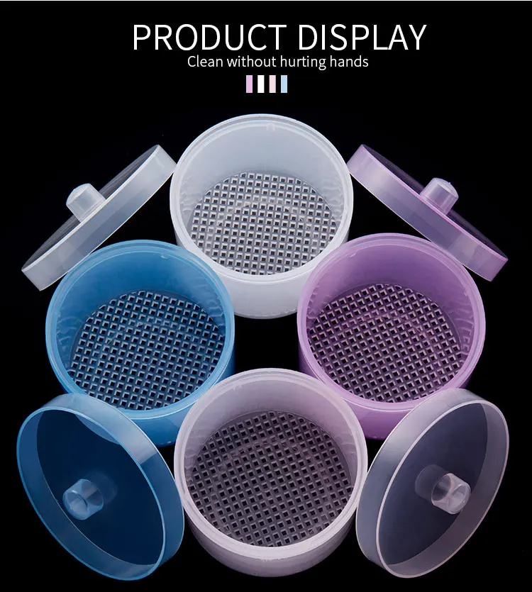 Nail Drill Bits Disinfection Box Double Layer Filtration Cleaning Box Manicure Storage Case Nail Brush Cleaning Container