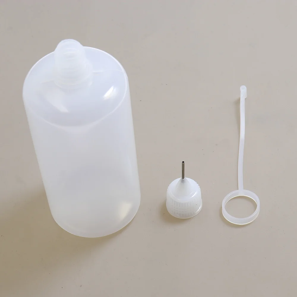5ml 10ml 15ml 30ml 50ml 100ml 120ml PE Plastic Squeezable Tip Applicator Bottle Refillable Dropper With Needle Tip Caps For Glue