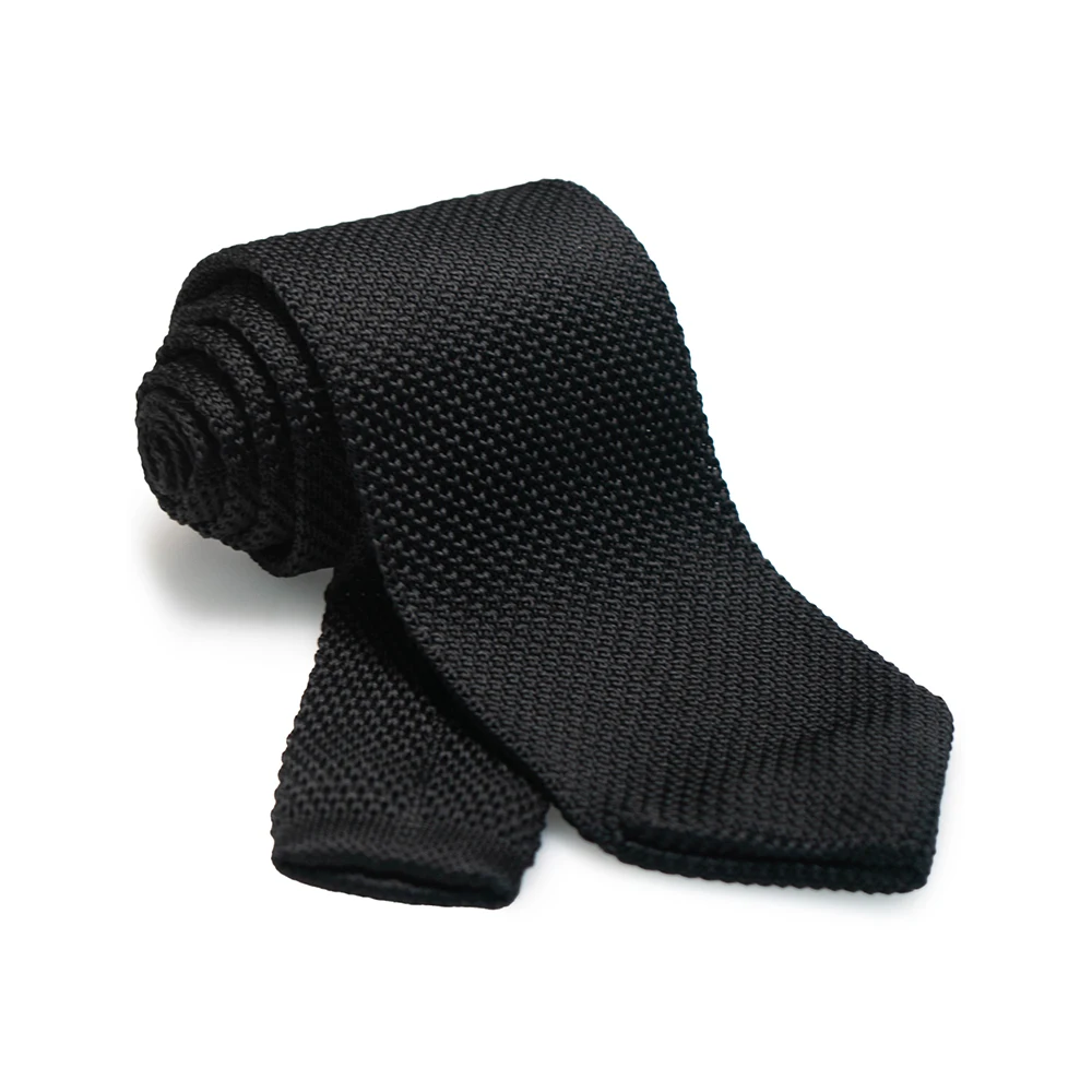 New Style Fashion Men's Solid Color Tie 8cm Knitted Ties Cotton Neck Ties For Men Business Wedding Cravat Accessories Gift