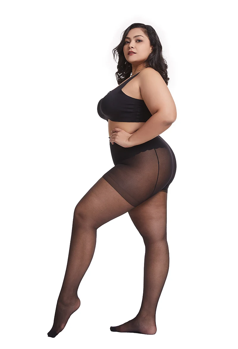 7pcs/lot 20D Tights Ultra-thin Women Plus Size Tights Large Size 120kg Pantyhose Sexy Super Elastic Queen Size Nylon Pantyhose