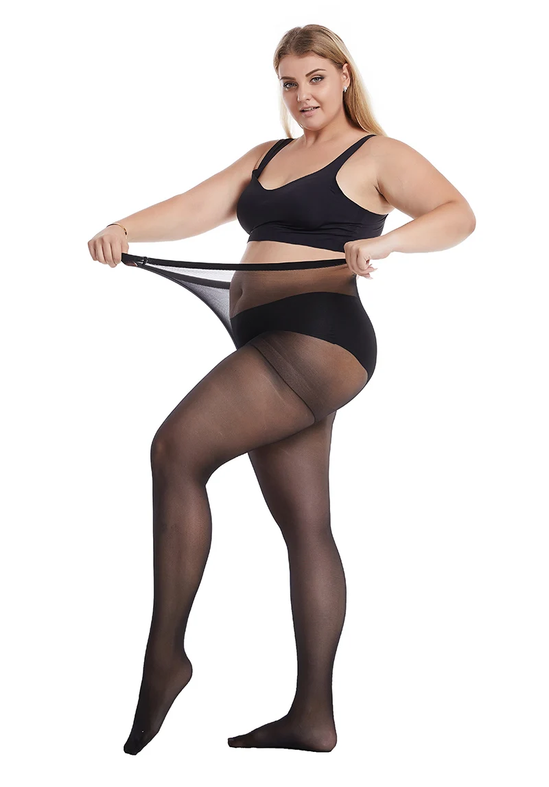 7pcs/lot 20D Tights Ultra-thin Women Plus Size Tights Large Size 120kg Pantyhose Sexy Super Elastic Queen Size Nylon Pantyhose