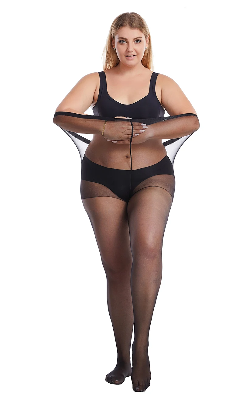 7pcs/lot 20D Tights Ultra-thin Women Plus Size Tights Large Size 120kg Pantyhose Sexy Super Elastic Queen Size Nylon Pantyhose