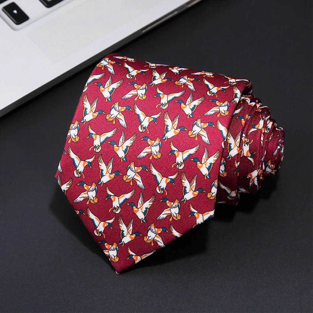 New Men's Fashion Print Tie Hand-Made 8cm Silk Necktie Paisley Floral Geometric Neck Tie for Business Party Wedding Gift