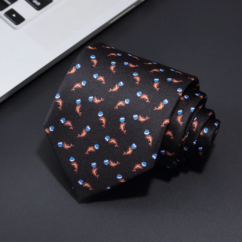 New Men's Fashion Print Tie Hand-Made 8cm Silk Necktie Paisley Floral Geometric Neck Tie for Business Party Wedding Gift