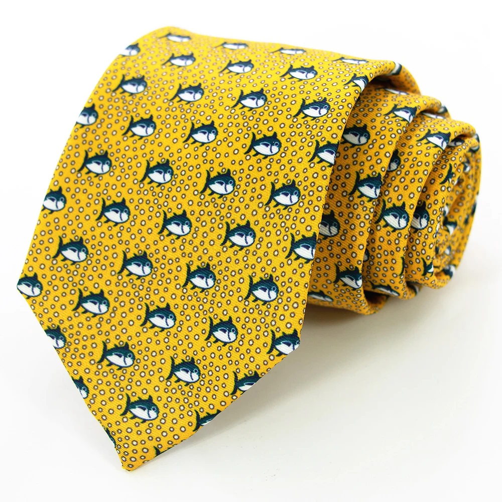 New Men's Fashion Print Tie Hand-Made 8cm Silk Necktie Paisley Floral Geometric Neck Tie for Business Party Wedding Gift