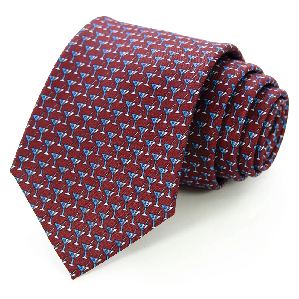 New Men's Fashion Print Tie Hand-Made 8cm Silk Necktie Paisley Floral Geometric Neck Tie for Business Party Wedding Gift