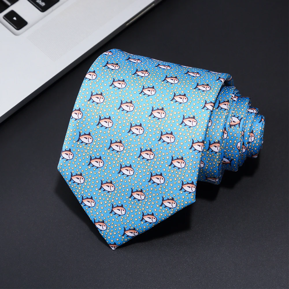 New Men's Fashion Print Tie Hand-Made 8cm Silk Necktie Paisley Floral Geometric Neck Tie for Business Party Wedding Gift