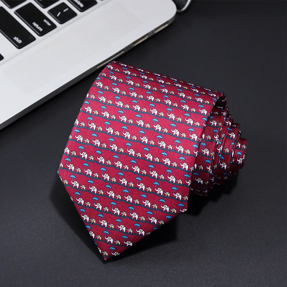 New Men's Fashion Print Tie Hand-Made 8cm Silk Necktie Paisley Floral Geometric Neck Tie for Business Party Wedding Gift