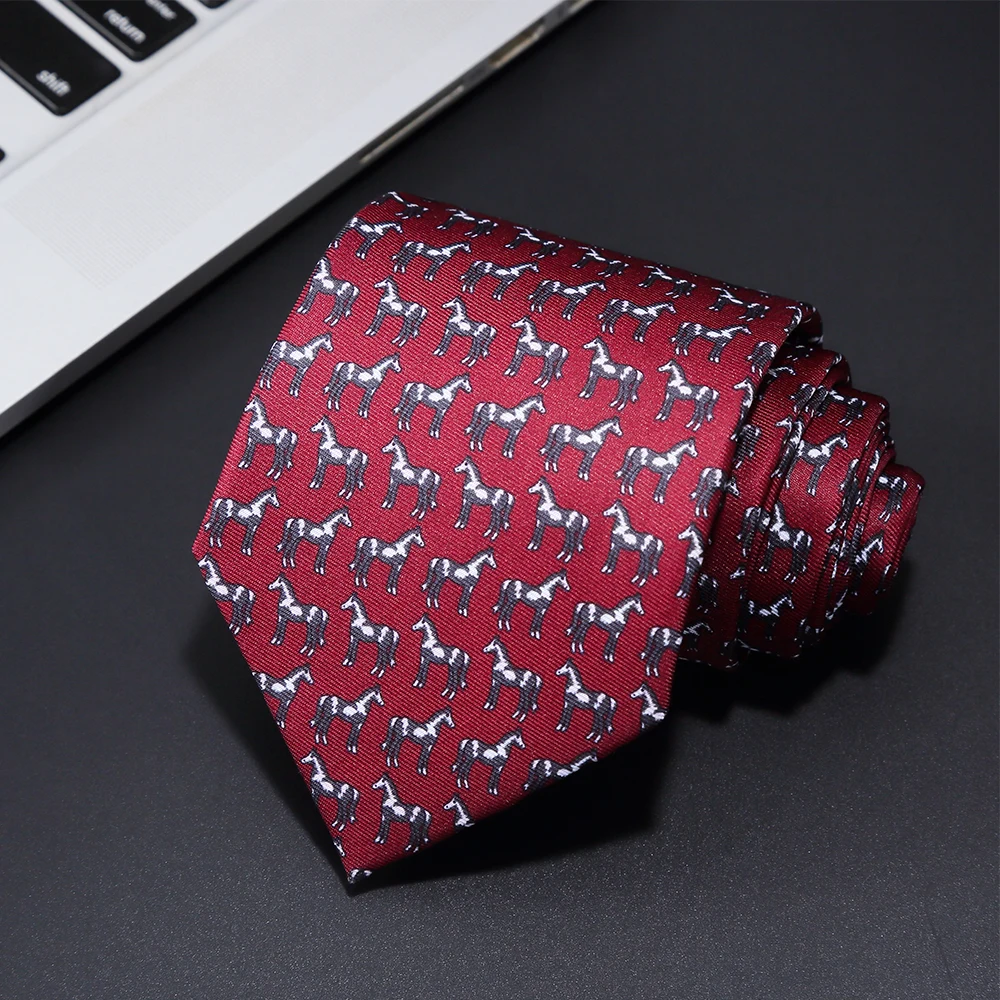 New Men's Fashion Print Tie Hand-Made 8cm Silk Necktie Paisley Floral Geometric Neck Tie for Business Party Wedding Gift