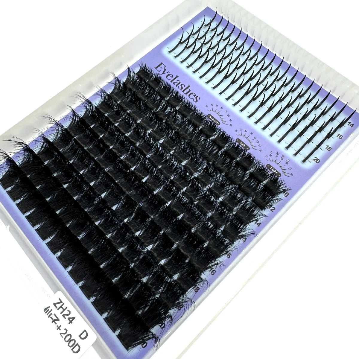 15Rows Lash Clusters Spikes Eyelash Extensions Spiky Lashes Extension Thick Individual Cluster Lashes with Spikes&Bottom Lashes