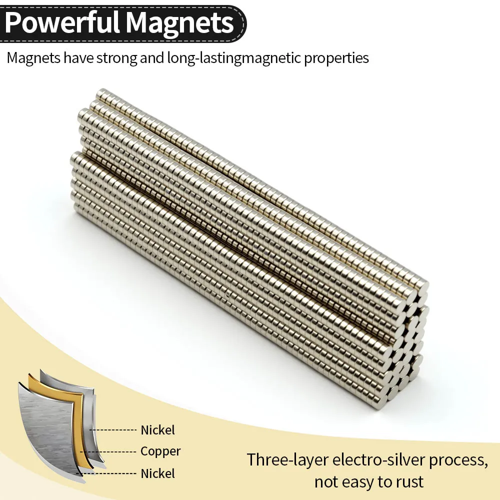 4x2mm Super Strong Neodymium Magnet N35 NdfeB Permanent Magnetic imanes Round Powerful Magnets Refrigerator
