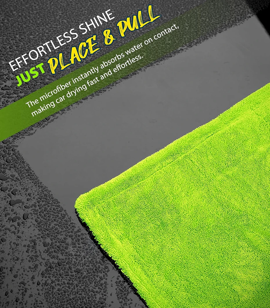 1400GSM Heavy Duty Car Drying Towel 60x120cm Oversized Double-Side Cleaning Cloth Super Absorbent Ultra-Soft Scratch-Free Towel