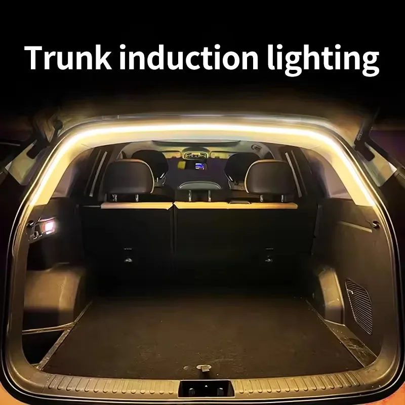 Car High Brightness Trunk Lighting Ambient Light Interior Decoration LED Wiring Free Automatic Sensing Tailgate Light Strip