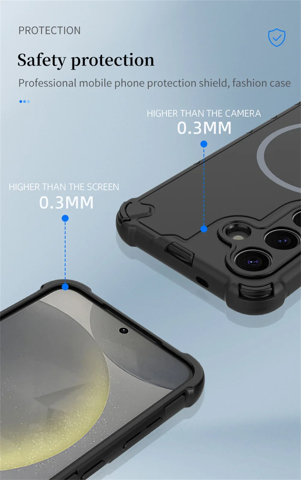 Anti-slip Bumper Armor Magnetic Phone Case For Samsung S24 S25 S26 Plus S23 Ultra A56 A55 A54 A35 A34 A25 A15 For Magsafe Cover