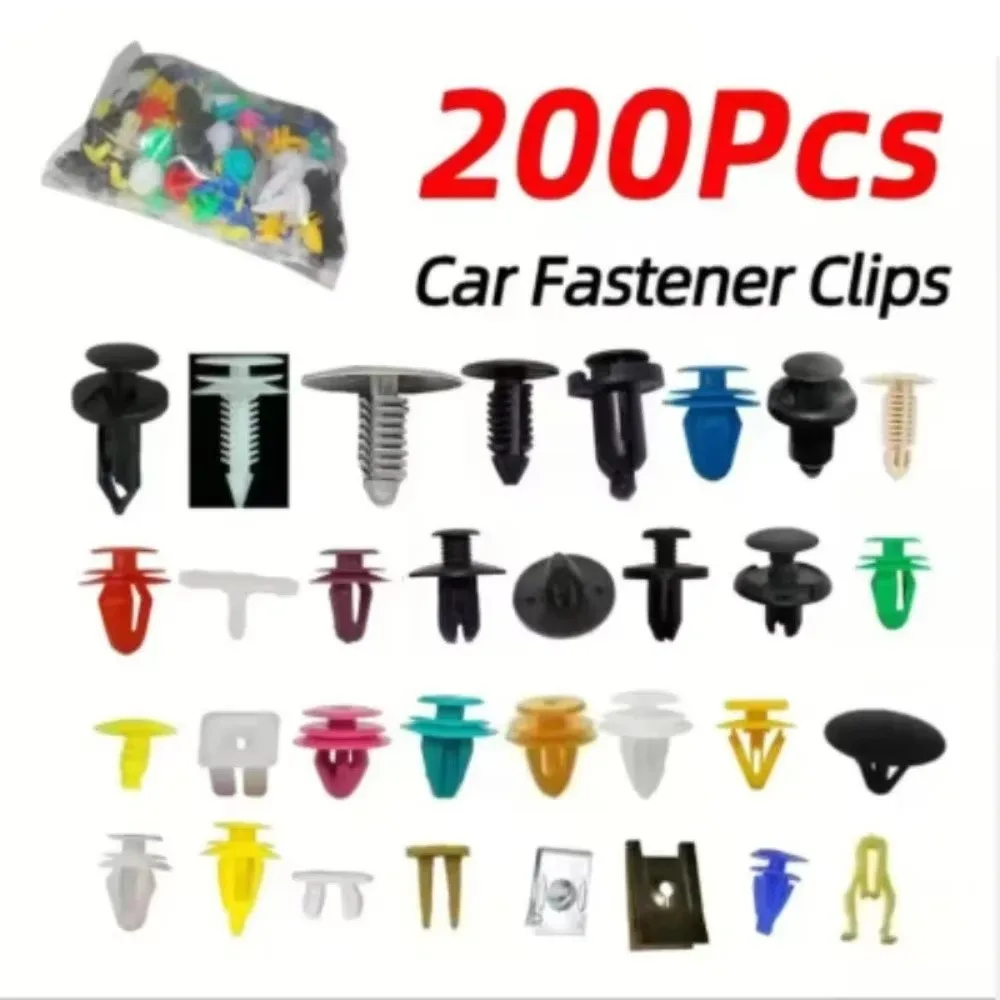 500/200/100Pcs 30 Kinds Universal Mixed Auto Fastener Car Bumper Clips Retainer Car Fastener Rivet Door Panel Liner for All Car