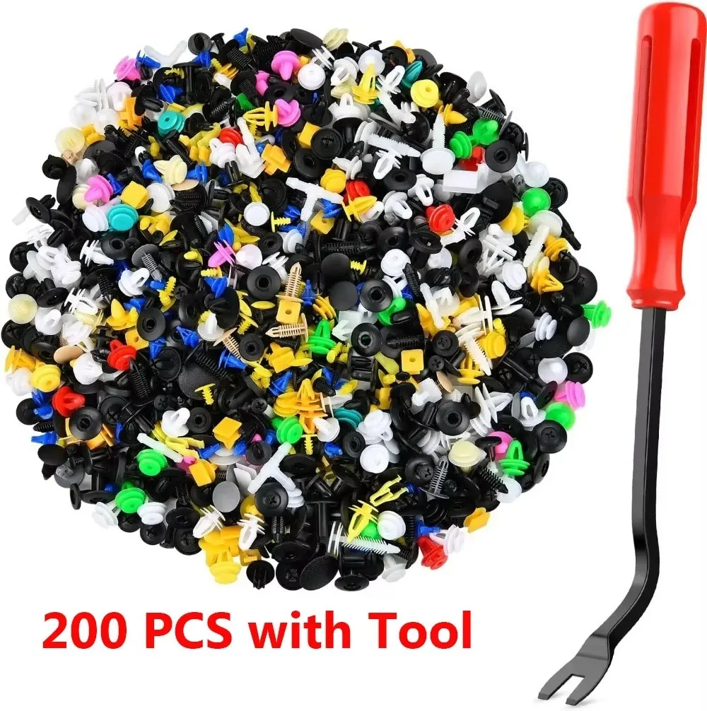 500/200/100Pcs 30 Kinds Universal Mixed Auto Fastener Car Bumper Clips Retainer Car Fastener Rivet Door Panel Liner for All Car