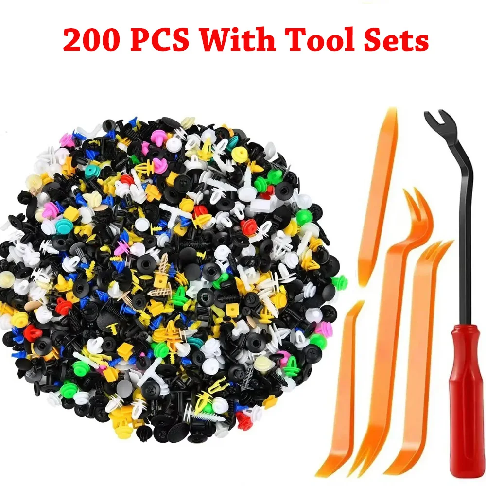 500/200/100Pcs 30 Kinds Universal Mixed Auto Fastener Car Bumper Clips Retainer Car Fastener Rivet Door Panel Liner for All Car