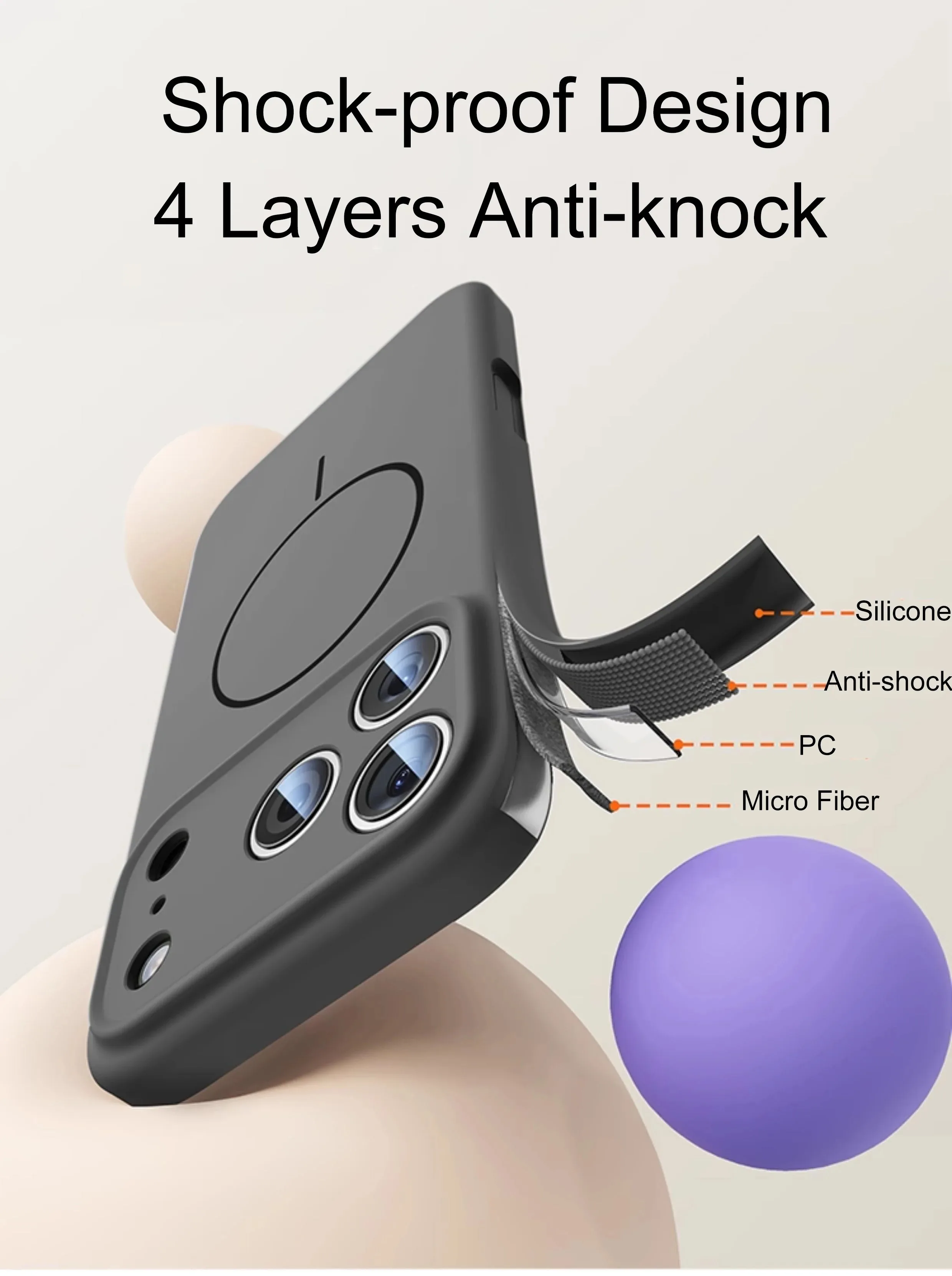 Magnetic Original Liquid Silicone For Magsafe Phone Case For iPhone 18 17 16 15 14 13 Pro Max 16 Plus 17Air Skin Feel Soft Cover
