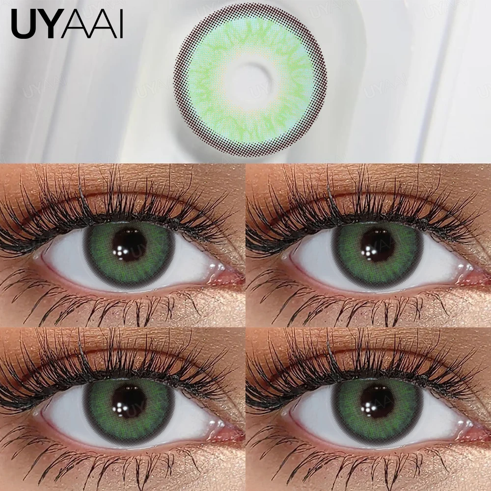 UYAAI Cleopatra Series NEW Colored Pupils Makeup Green Contact Lenses Beauty Women Colored Pupils Cosmetic Brown Natural Pupils