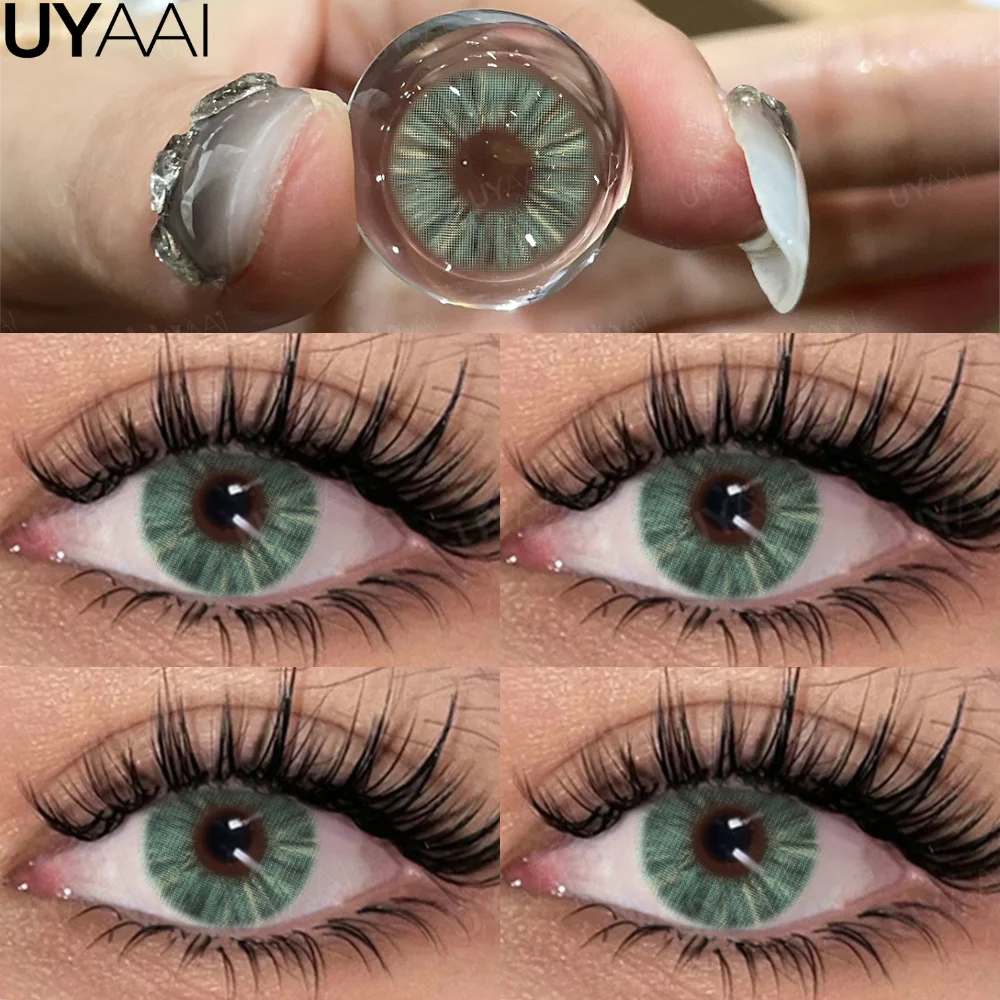 UYAAI Cleopatra Series NEW Colored Pupils Makeup Green Contact Lenses Beauty Women Colored Pupils Cosmetic Brown Natural Pupils