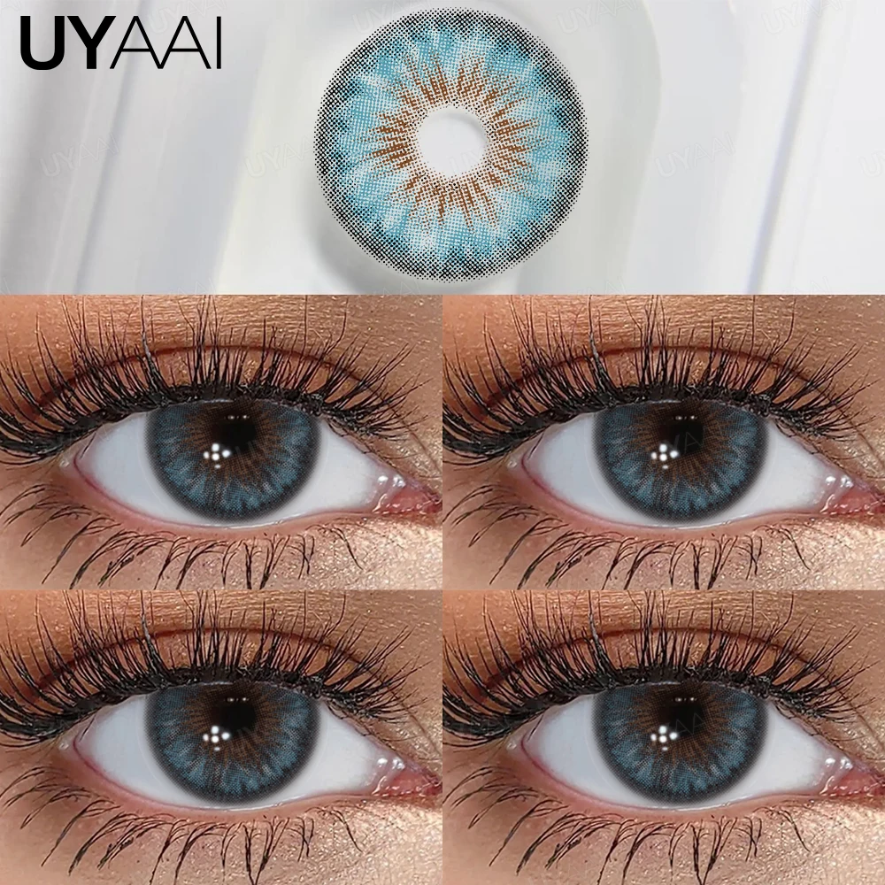 UYAAI Cleopatra Series NEW Colored Pupils Makeup Green Contact Lenses Beauty Women Colored Pupils Cosmetic Brown Natural Pupils