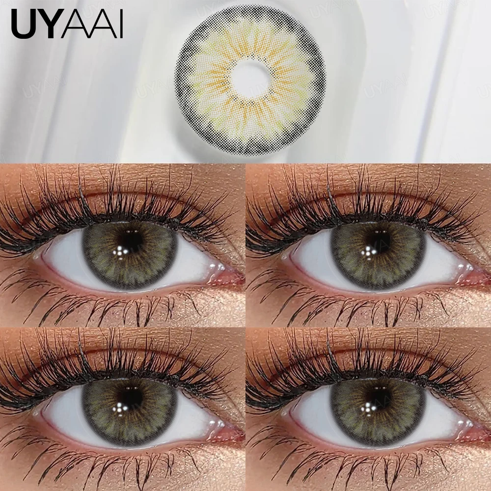 UYAAI Cleopatra Series NEW Colored Pupils Makeup Green Contact Lenses Beauty Women Colored Pupils Cosmetic Brown Natural Pupils