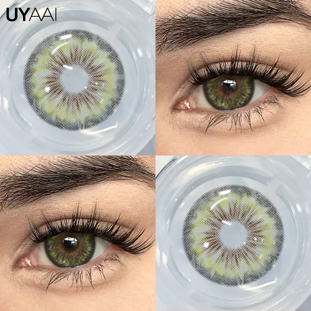 UYAAI Cleopatra Series NEW Colored Pupils Makeup Green Contact Lenses Beauty Women Colored Pupils Cosmetic Brown Natural Pupils