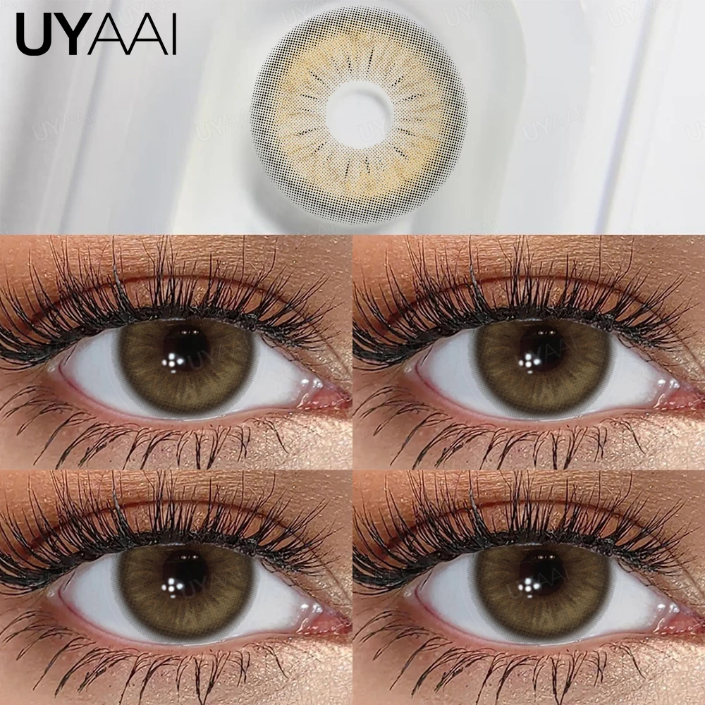 UYAAI Cleopatra Series NEW Colored Pupils Makeup Green Contact Lenses Beauty Women Colored Pupils Cosmetic Brown Natural Pupils