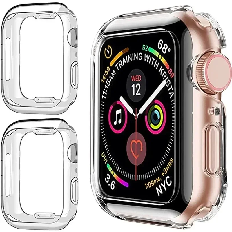 Soft TPU Screen Protector for Apple Watch 10 9 8 45mm 41mm 44mm 42mm 46mm 49mm Full Case Cover for IWatch Ultra 7 SE 6 5 4 3 2