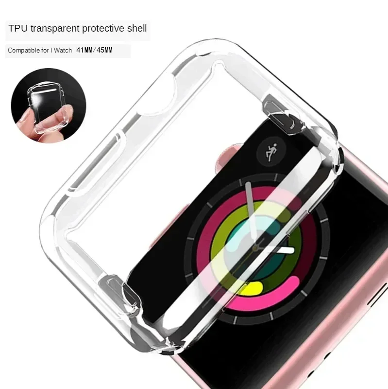 Soft TPU Screen Protector for Apple Watch 10 9 8 45mm 41mm 44mm 42mm 46mm 49mm Full Case Cover for IWatch Ultra 7 SE 6 5 4 3 2