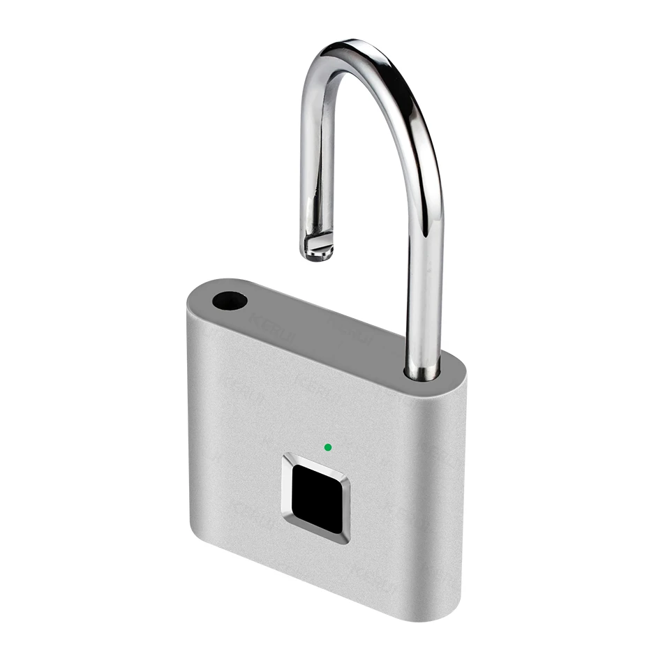 KERUI Smart Fingerprint Padlock Waterproof Fingerprint Keyless Door Lock Type C Rechargeable Security Padlock for House